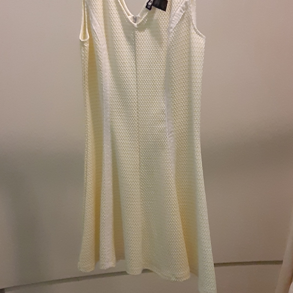 Paper Doll Yellow & White Skater Dress Size Medium